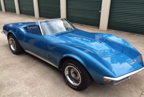 Mulsanne Blue 4-Speed: 1971 Chevrolet Corvette Convertible